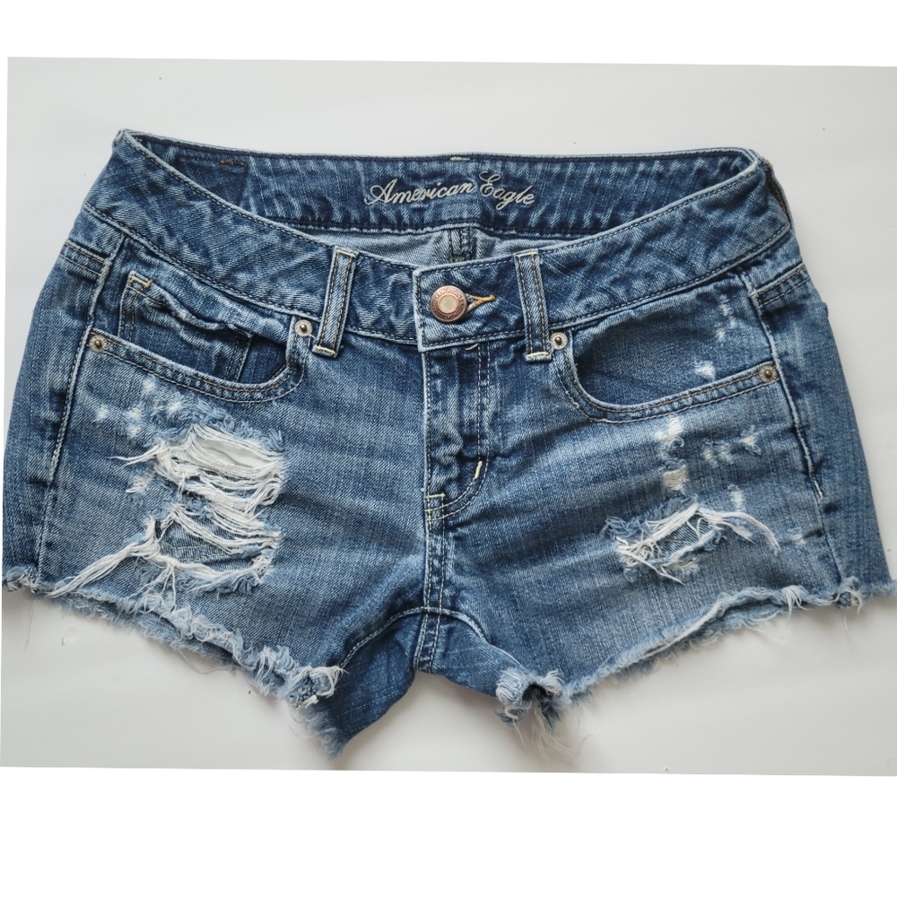 American Eagle Distressed Low Rise Jeans Short
